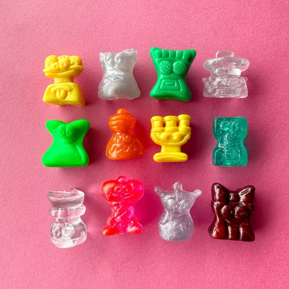 Gogo’s Crazy Bones “THINGS” 12 PC Vintage 1990’s Lot